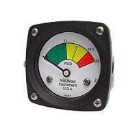 Mid-West Diaphragm Type Differential Pressure Gauge and Switch, Model 522 3-Color Dial